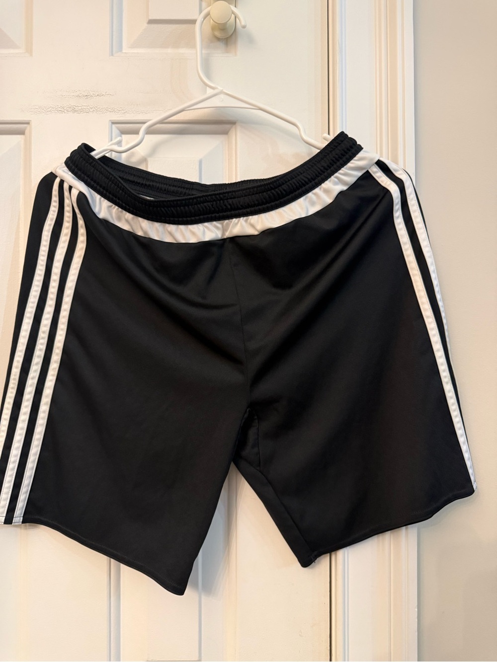 Boy’s Adidas Black Athletic Shorts with White Stripe
